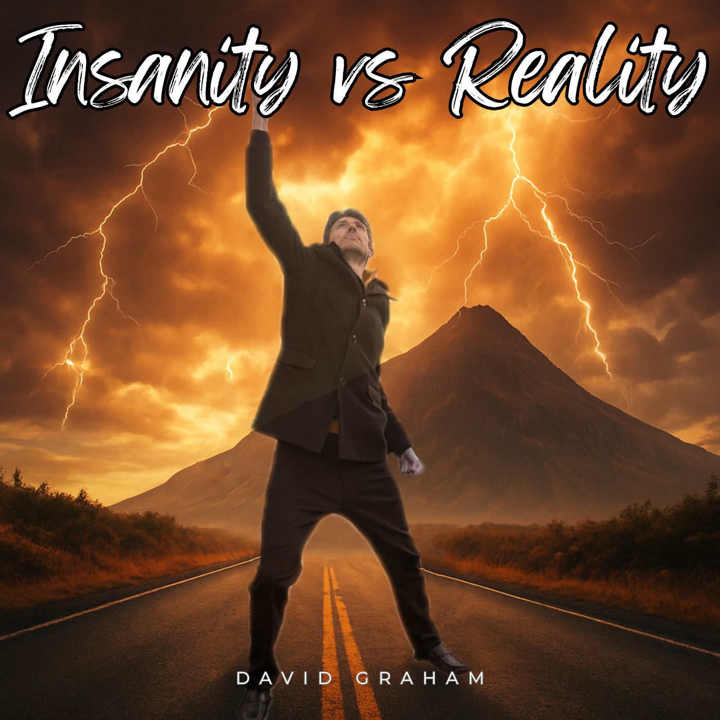 The album cover for the pop album, Insanity vs Reality, by David Graham.